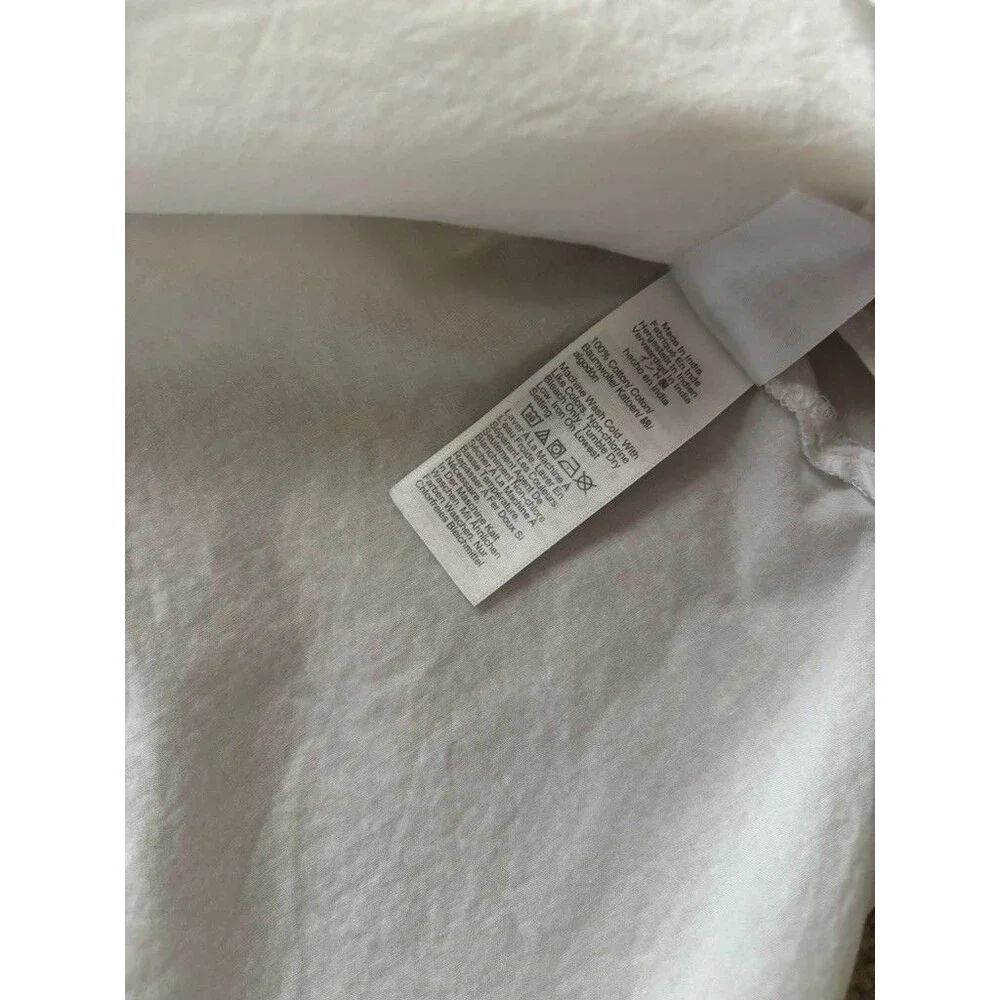 J. Crew White Button-Up Cotton Blouse